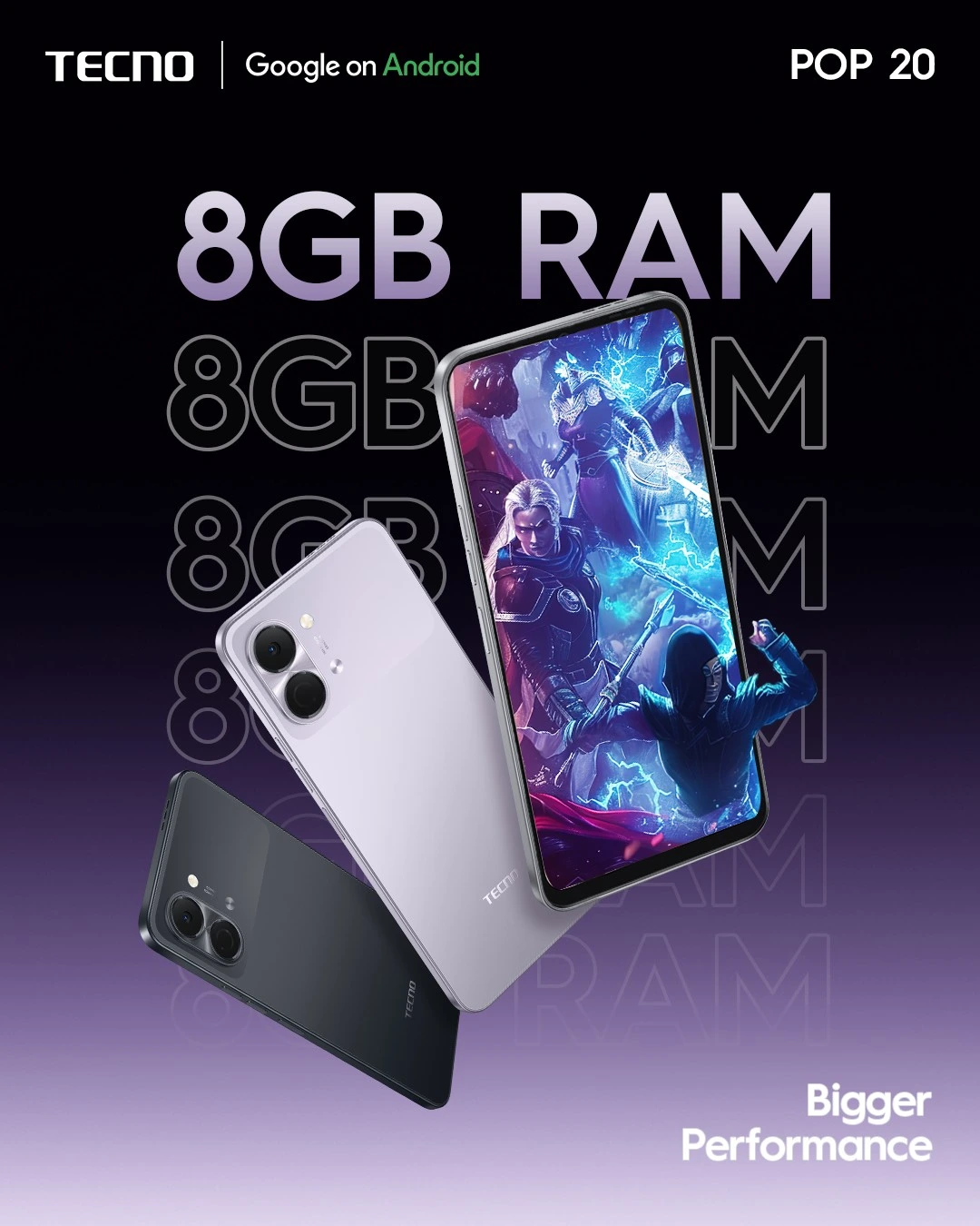Tecno POP 20 — 64GB + 4GB RAM