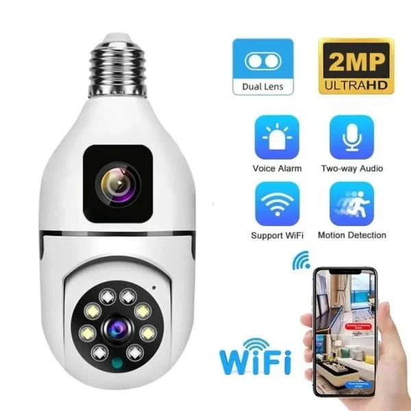 Dual Lens Bulb Camera